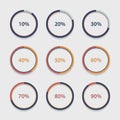 Circle chart, graph, infographic percentage Royalty Free Stock Photo