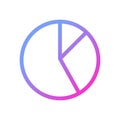 Circle chart pixel perfect gradient linear ui icon Royalty Free Stock Photo