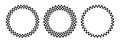 Circle checker frames. Round chess borders. Royalty Free Stock Photo
