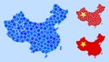 Circle China Map Icon Mosaic Royalty Free Stock Photo