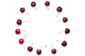 Studio shot of Circle clock of cherries