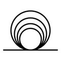 Circle coil icon, outline style Royalty Free Stock Photo