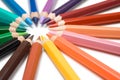 Circle of Colored Pencils Royalty Free Stock Photo