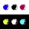 Circle colorful bull vector logo design