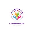 Circle Colorful Community Logo Symbol Royalty Free Stock Photo