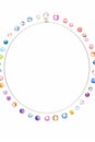 a circle of colorful gems on a white background Royalty Free Stock Photo