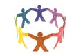 Circle of colourful people Royalty Free Stock Photo