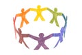 Circle of colourful people Royalty Free Stock Photo