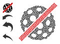 Dotted Remove Microbe Spore Mosaic of Circles with Bonus Icons