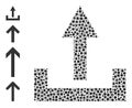 Dotted Upload Composition of Rounded Dots and Similar Icons Royalty Free Stock Photo