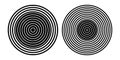 Circle concentric rings patterns. Design elements set
