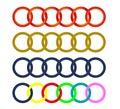 Circle connections set Template vector icon.