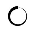 Circle countdown icon. Time clock symbol. Timer measure. Line design element. Hour and minute icon. Interval symbol