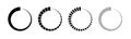 Circle countdown icon. Time clock symbol. Timer measure. Line and dot design element. Hour and minute icon. Interval