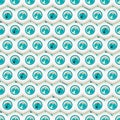 Circle cute style seamless pattern