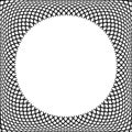 Circle 3D frame. Geometric convex pattern