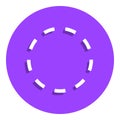 circle dash badge icon. Simple glyph, flat vector of web icons for ui and ux, website or mobile application