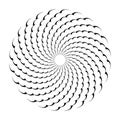 Circle design element. Abstract rotation circular pattern.