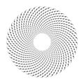 Circle design element. Abstract rotation circular pattern. Royalty Free Stock Photo