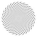 Circle design element. Abstract rotation pattern.
