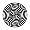 Circle design element.  Circular swirl movement illusion Royalty Free Stock Photo