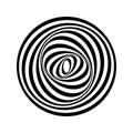 Circle design element. Circular swirl movement illusion Royalty Free Stock Photo