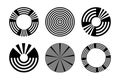 Circle Design Elements. Circular Geometric Shapes. Abstract Icons Set Royalty Free Stock Photo