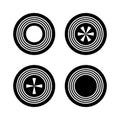 Circle Design Elements Set. Circular Geometric Shapes Royalty Free Stock Photo