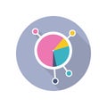 Circle Diagram Vector Icon in Flat Style Design Royalty Free Stock Photo