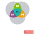 Circle diagramm infographic element color flat icon Royalty Free Stock Photo