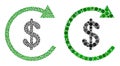 Circle Dollar Repay Icon Mosaic