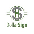 Circle dollar sign logo concept design. Symbol graphic template element