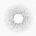 Circle dot halftone circular pattern vector white minimal gradient texture background Royalty Free Stock Photo