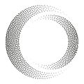 Circle dot pattern halftone vector round background design Royalty Free Stock Photo