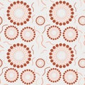 Circle dot seamless pattern coral terra cotta
