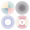 Circle from dots abstract background Set of multicolored pattern Royalty Free Stock Photo