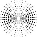 Circle with dots for Design Project. Halftone effect vector illustration.