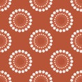 Circle dots repeat pattern sienna background