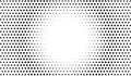 Circle dots vector background. Abstract halftone dotted round frame. Black and white minimal trendy pattern