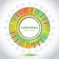 Circle element - laboratory tube - abstract background