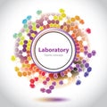 Circle element - molecular formula - abstract background