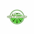 Circle emblem logo for Home of Golf Royalty Free Stock Photo