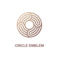 Circle emblem. Vector logo template