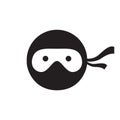 Circle face ninja kid logo design vector graphic symbol icon sign illustration creative idea