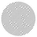 Circle filled with maze pattern