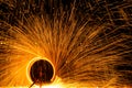 Circle Fireshow at beach, Koh Lanta, Thailand