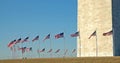 Circle of Flags, Washington Monument Royalty Free Stock Photo