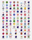 Circle flags of the world