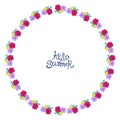 Circle floral frame