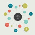 Circle Flowchart scheme. Infographics chart element.